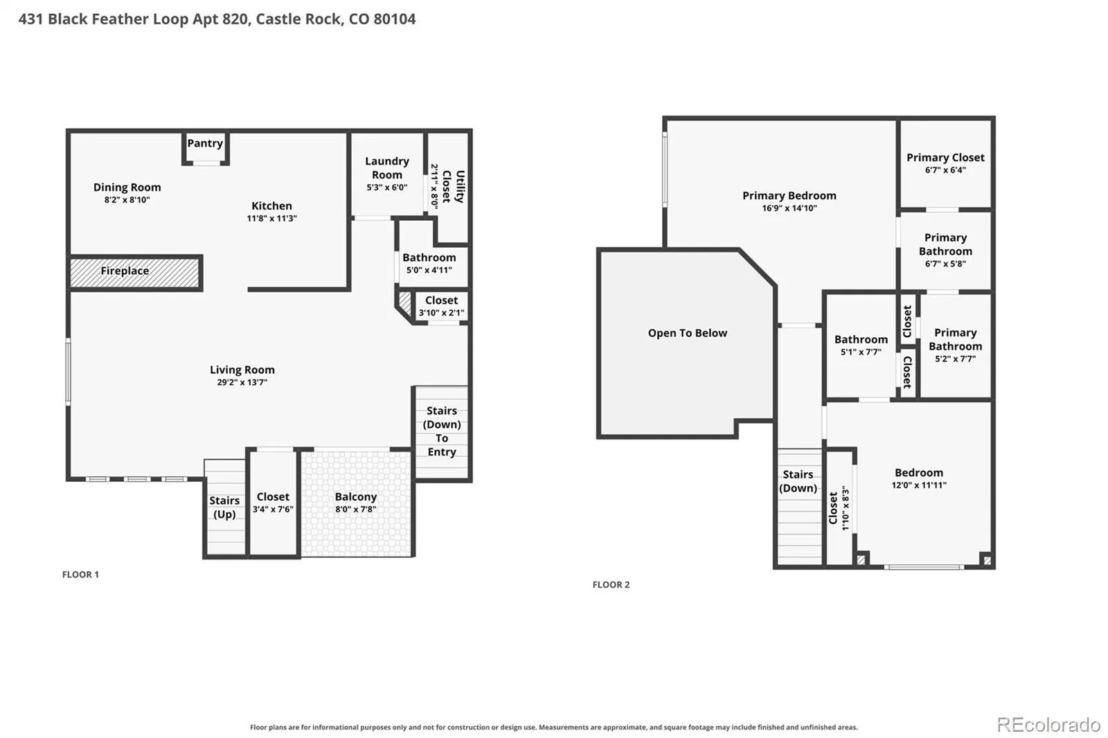431 Black Feather Loop #820 Castle Rock CO 80104 | MLS #REC1810887 08272026020550 1600 29