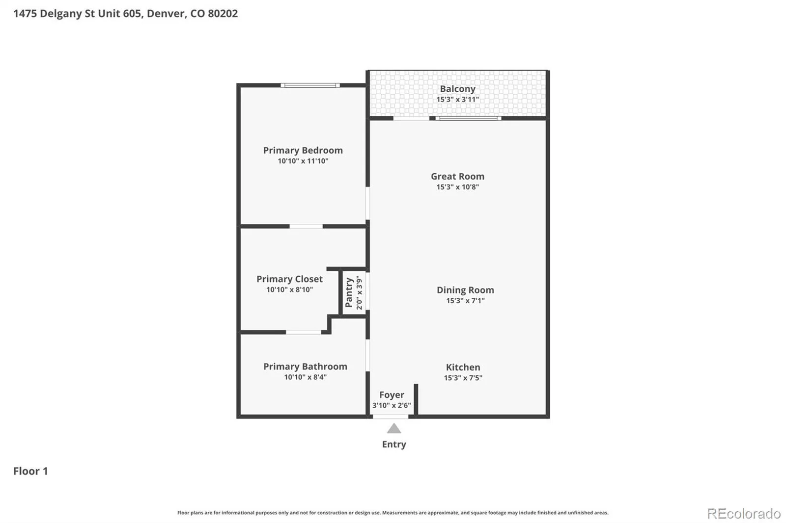 1475 Delgany Street #605 Denver CO 80202 MLS #REC2345396 06112026203725 1600 45