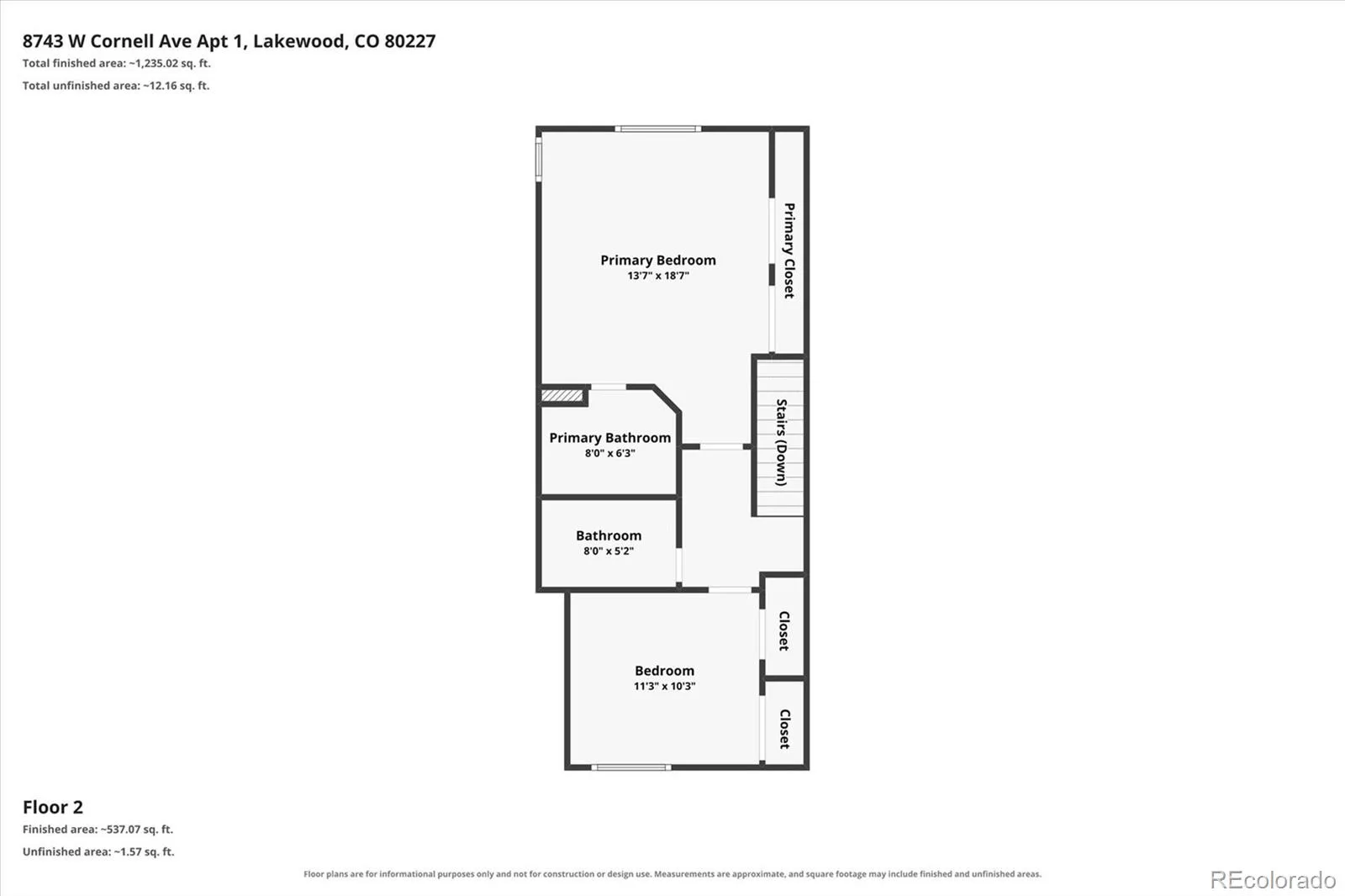 8743 W Cornell Avenue #1 Denver CO 80227 | MLS #REC2787941 08272026161143 1600 27