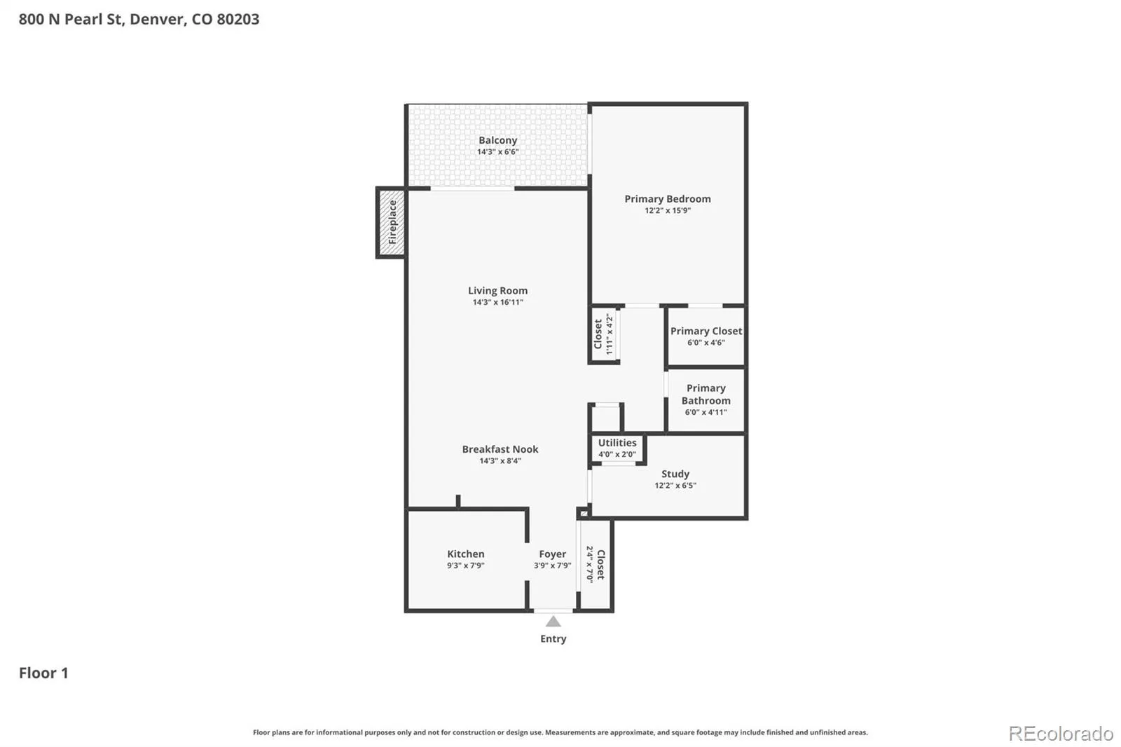 800 N Pearl Street #407 Denver CO 80203 MLS #REC2892072 06192026035306 1600 30