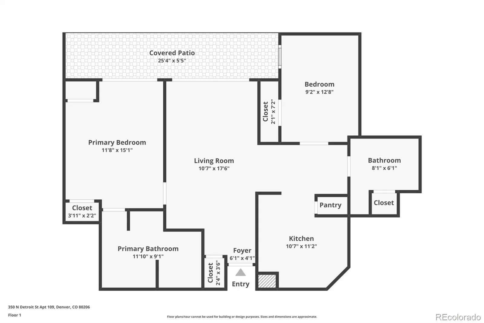 350 N Detroit Street #109 Denver CO 80206 | MLS #REC3953608 09242026103317 1600 17