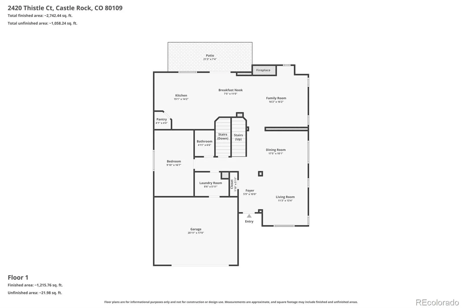 2420 Thistle Court Castle Rock CO 80109 MLS #REC4123420 08082026165939 1600 34