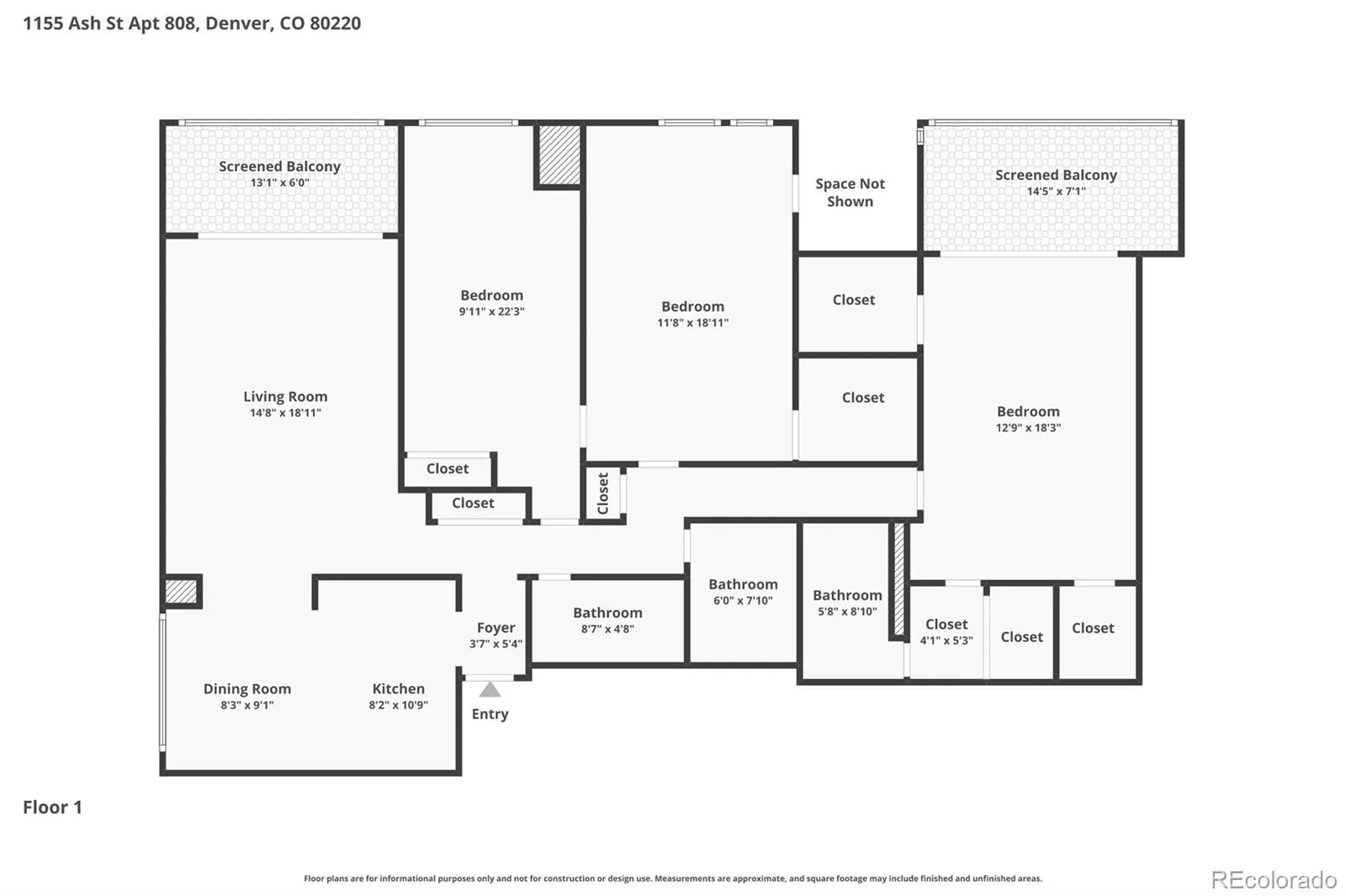 1155 N Ash Street #806 Denver CO 80220 MLS #REC4574082 05152026202110 1600 30
