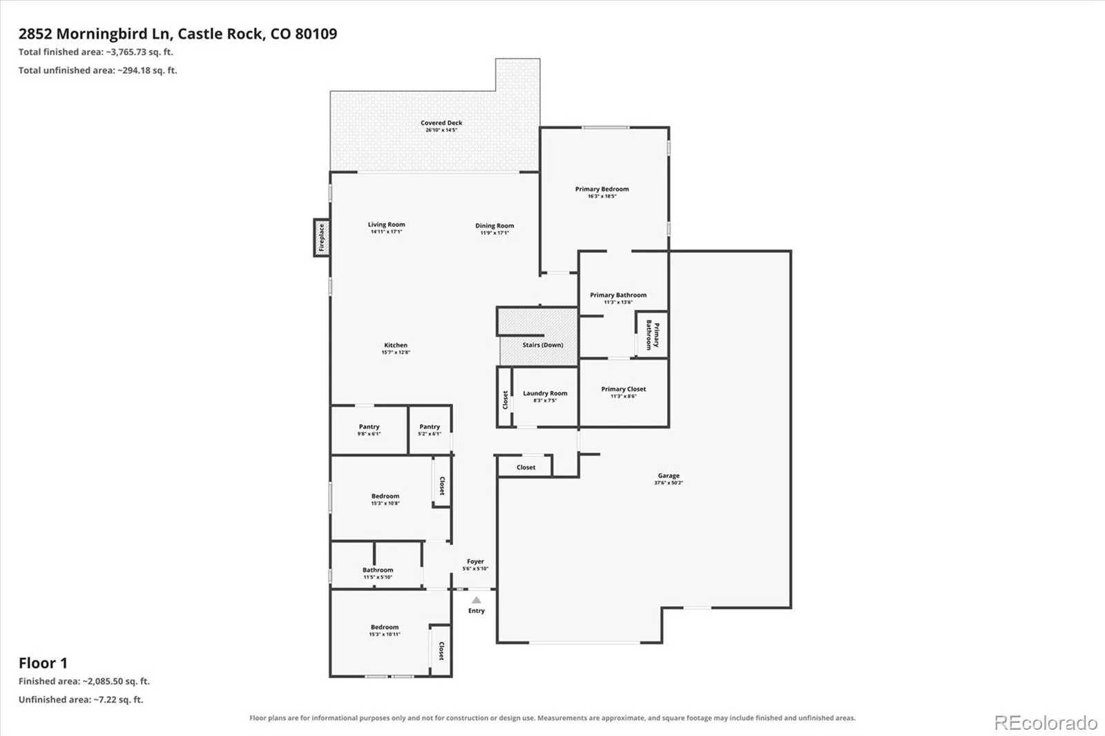 2852 Morningbird Lane Castle Rock CO 80109 MLS #REC4902320 08082026162338 1600 48
