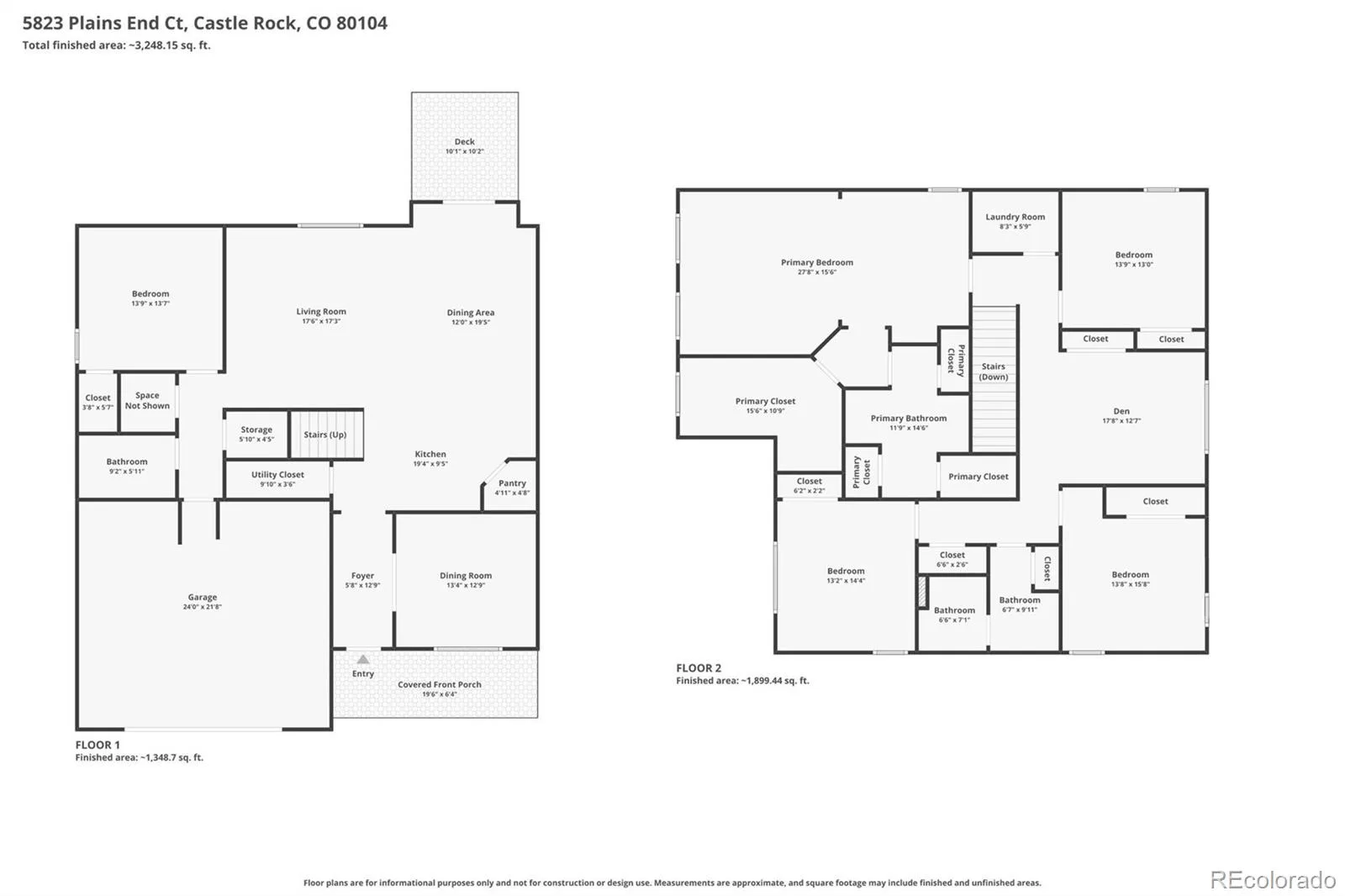 5823 Plains End Court Castle Rock CO 80104 | MLS #REC5338357 08112026231621 1600 31