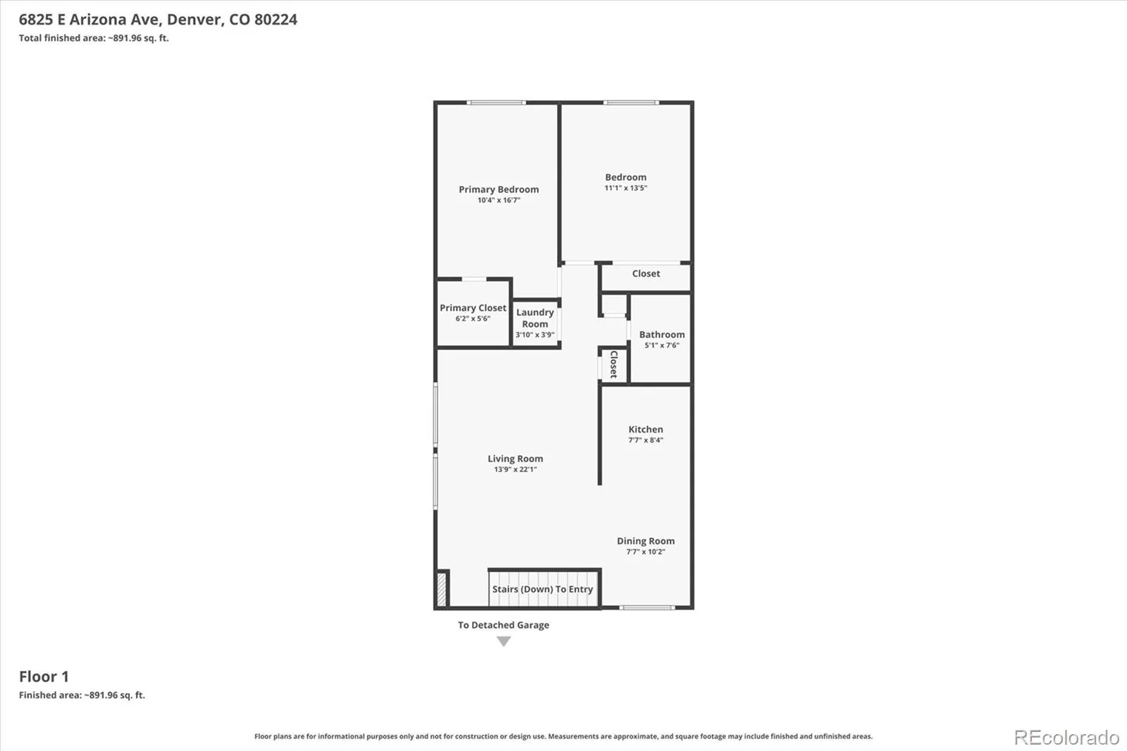 6825 E Arizona Avenue #E Denver CO 80224 MLS #REC5505753 07152026203628 1600 14