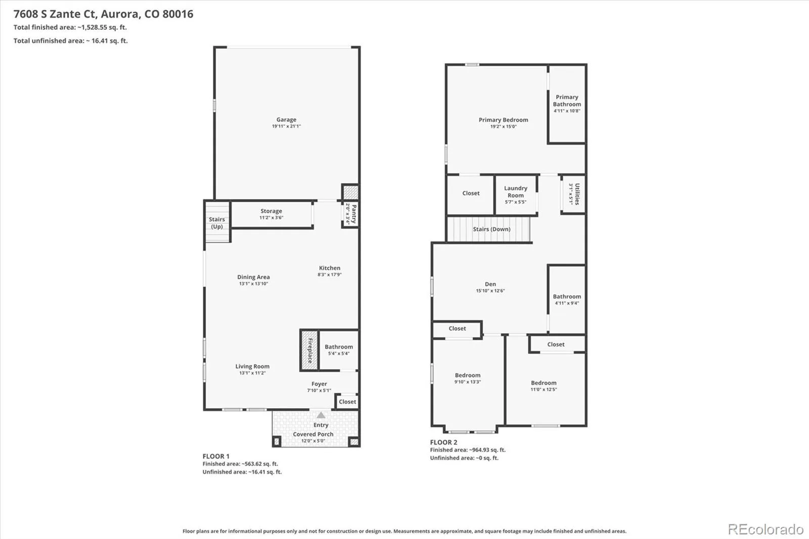7608 S Zante Court Aurora CO 80016 | MLS #REC6269430 06202026055001 1600 26