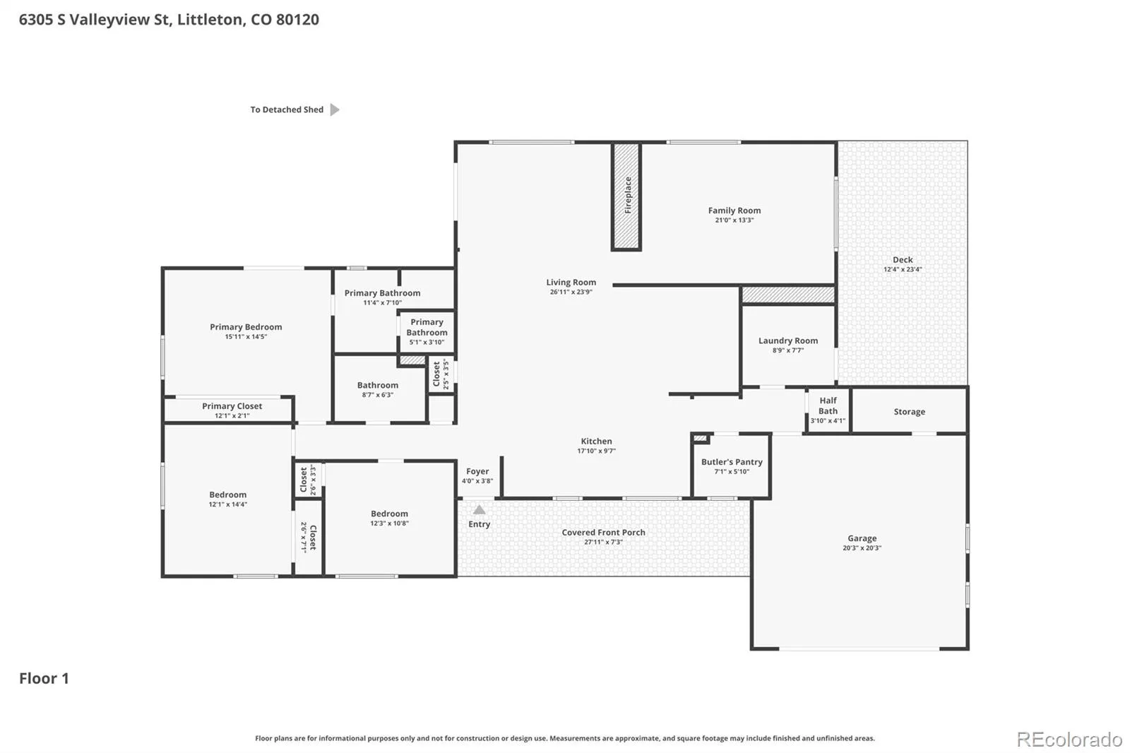 6305 S Valleyview Street Littleton CO 80120 MLS #REC6511641 07082026222500 1600 36