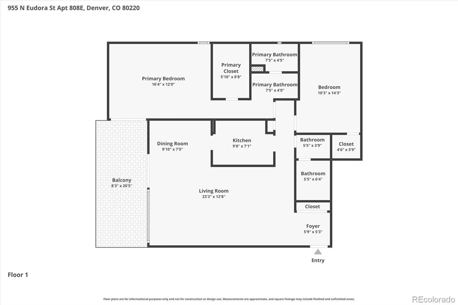 955 Eudora Street #808E Denver CO 80220 MLS #REC6667809 07142026172521 1600 40
