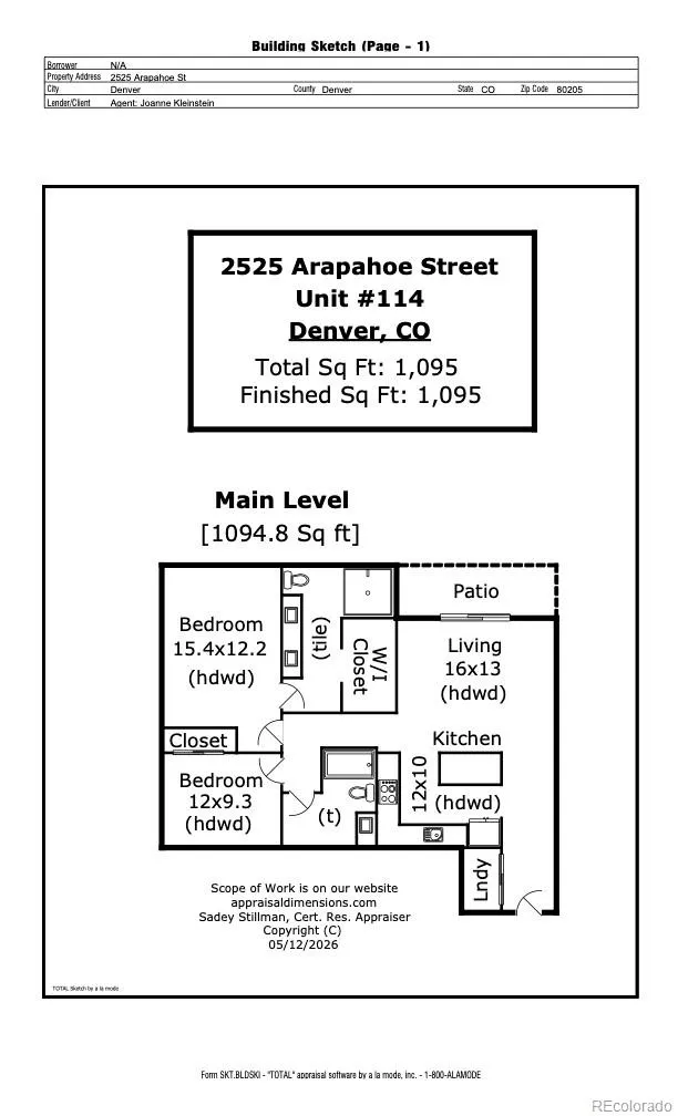 2525 Arapahoe Street #RD114 Denver CO 80205 MLS #REC7291528 05162026041324 612 36