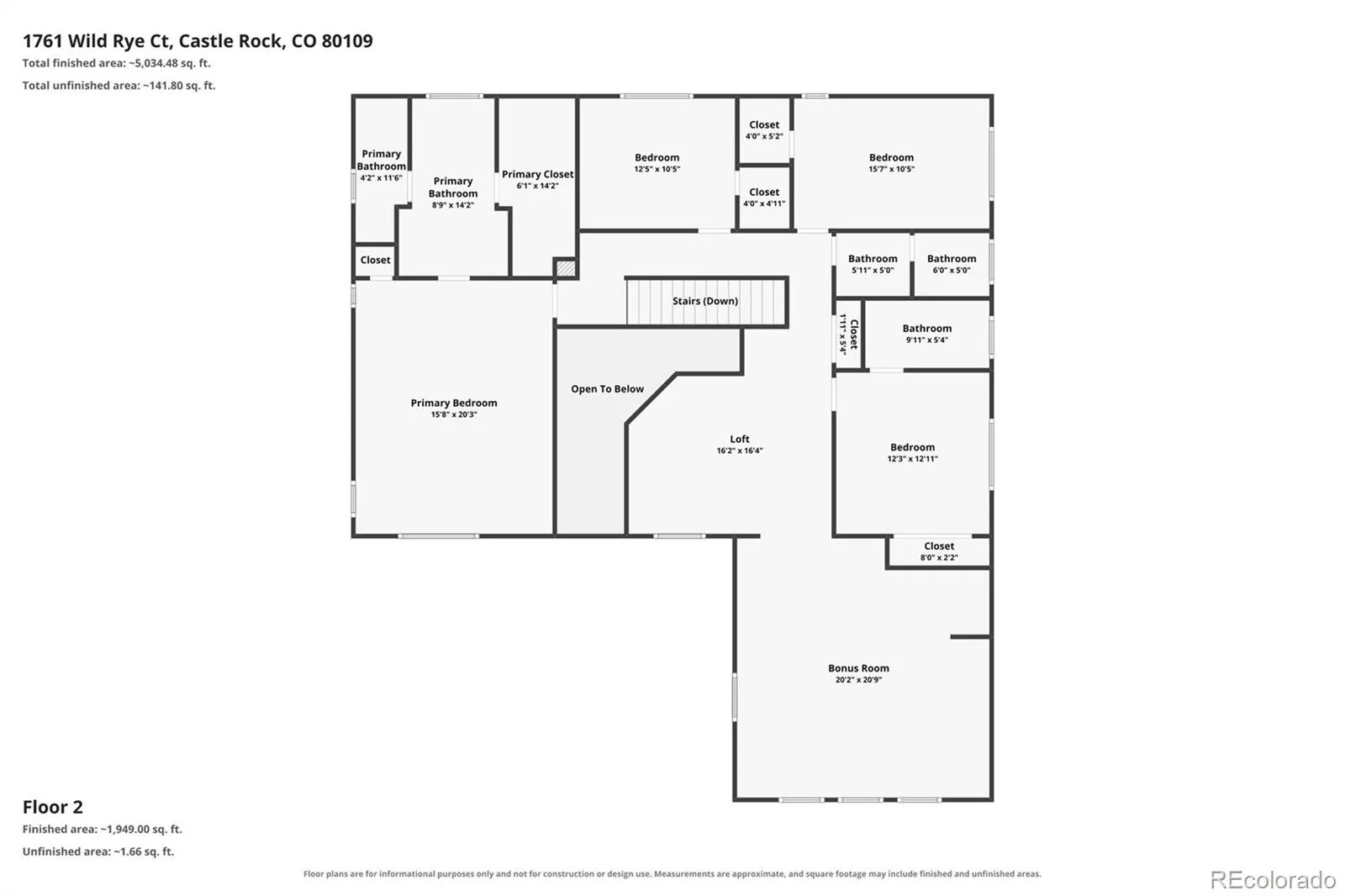 1761 Wild Rye Court Castle Rock CO 80109 MLS #REC8298177 07242026050430 1600 48