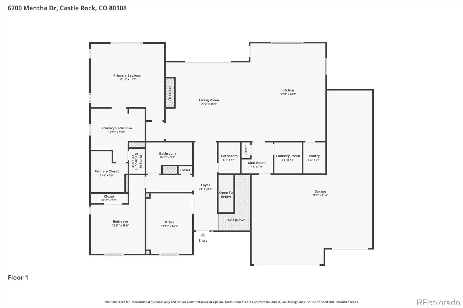 6700 Mentha Drive Castle Rock CO 80108 MLS #REC8376730 05132026213345 1600 44