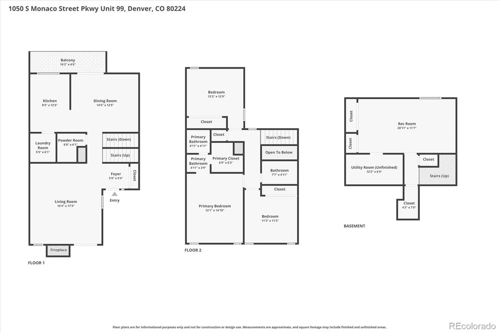 1050 S Monaco Parkway #99 Denver CO 80224 MLS #REC9258612 05222026000756 1600 36