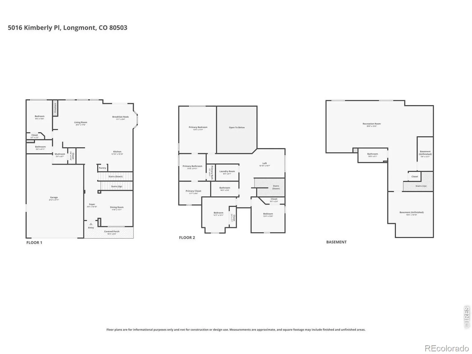 5016 Kimberly Place Longmont CO 80503 MLS #RECIR1056839 04242026212210 1600 30